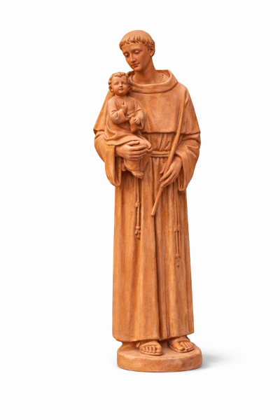 San Antonio con Bambino – Terracotta-Statue aus Impruneta